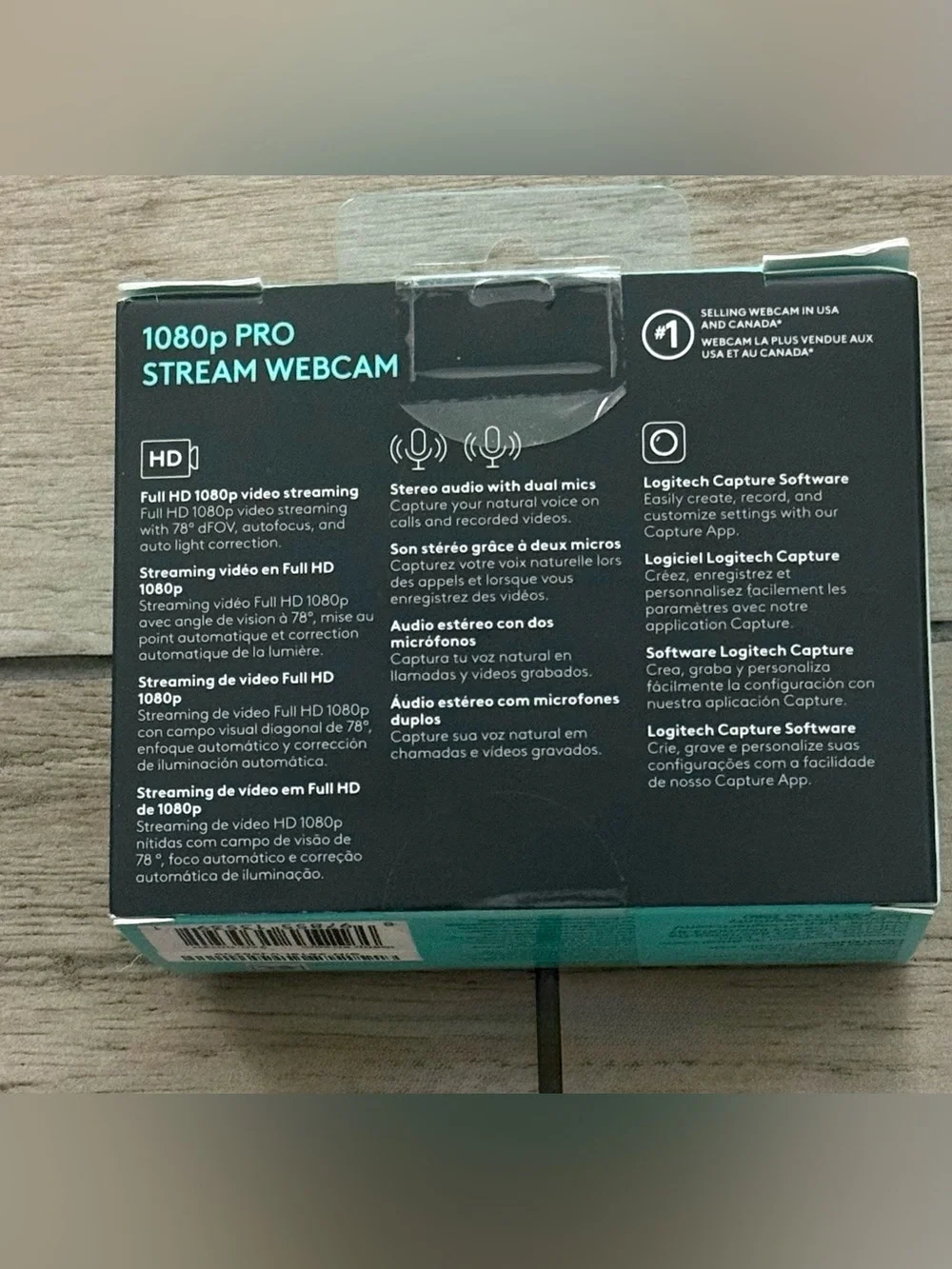 Logitech 1080p Pro Stream Webcam for HD Video Streaming & Recording New Unopened